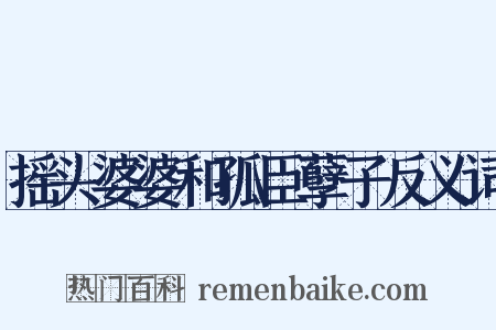 摇头婆婆和孤臣孽子反义词是什么意思的图片
